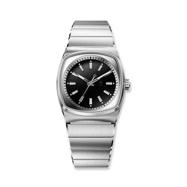 Brew Metric Lite stainless steel black dial front view