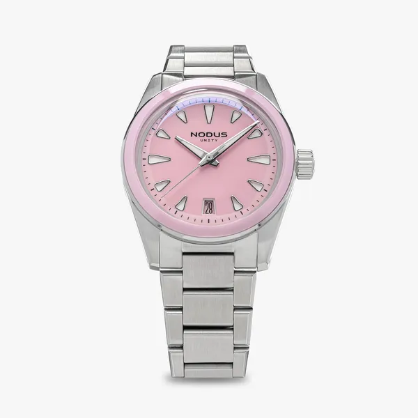 Nodus Unity Vitreous Pink — front dial view